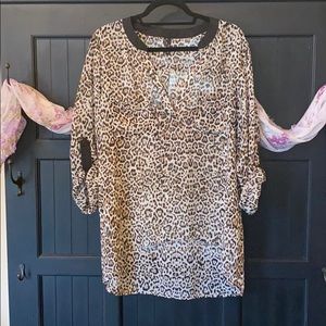Maurices Leopard Print V-Neck Top